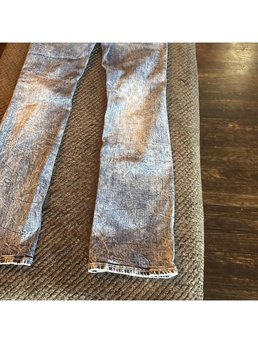 Vtg Y2K Salvage Supply Jeans Mens 30x30 Blue Slim Straight Havoc Stretch - Picture 5 of 13